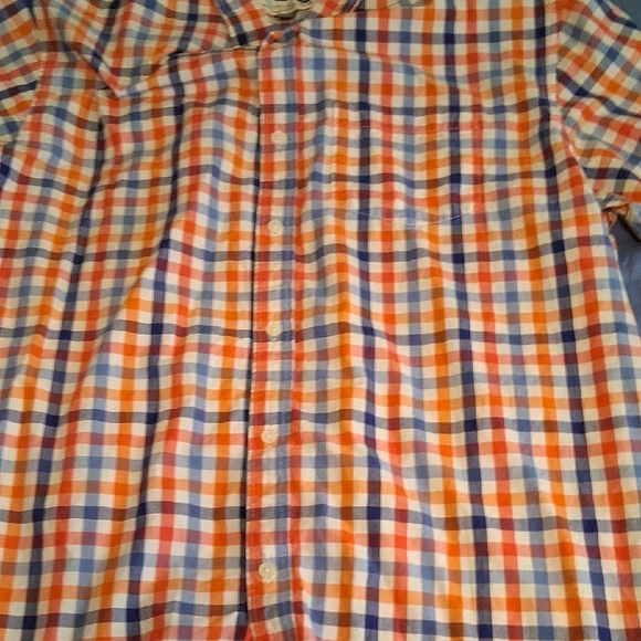 Old Navy Orange and Blue Casual Button Down Shirt - Picture 3 of 5